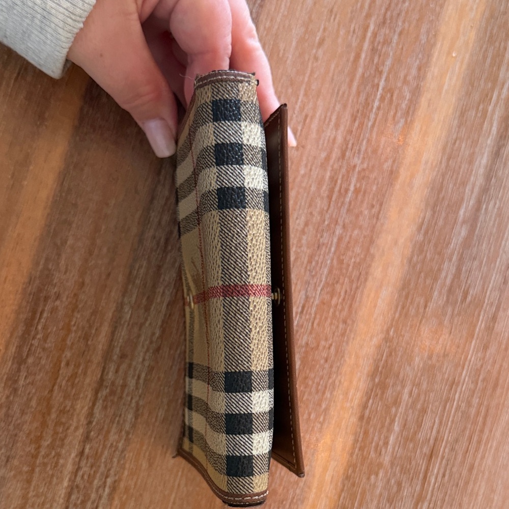 Burberry Beige and Black Plaid Wallet - Picture 7 of 8